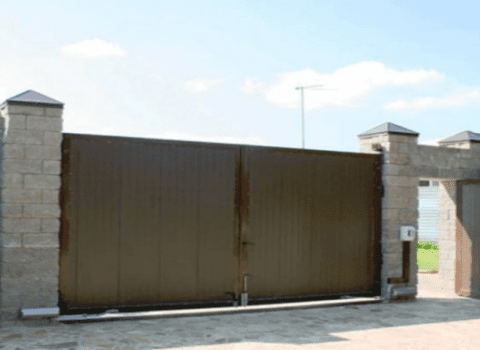 Распашные алюминиевые ворота Doorhan (ш*в) 3400*2050,RAL8014,доска купить по низкой цене в городе Геленджик