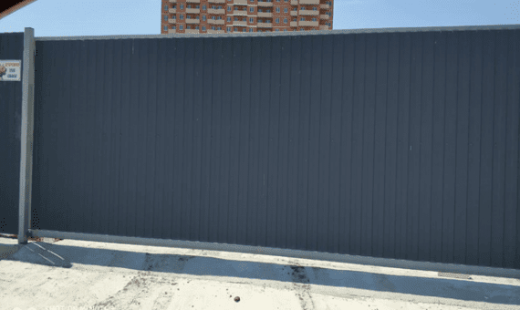 Откатные металлические ворота (ш*в) 4600*2000, профлист 0,8мм,антрацит купить по низкой цене в городе Геленджик