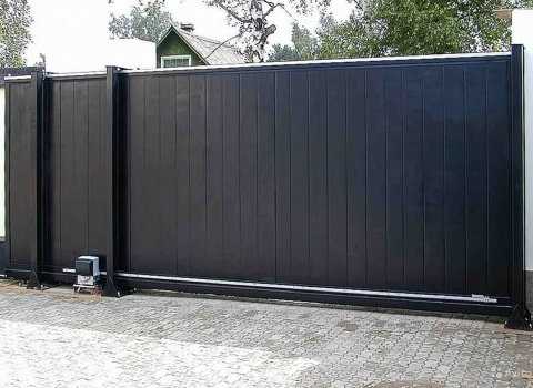 Откатные алюминиевые ворота Alutech Prestige 96мм (ш*в) 3800*2085, RAL7016,S-Гофр купить по низкой цене в городе Геленджик