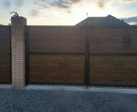 Фото распашных ворот - примеры работ ООО Краснодарские ворота Геленджик